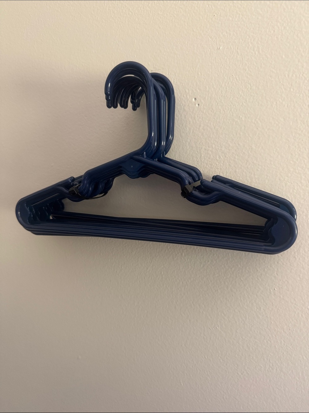 Set of 12 Navy Blue Baby Plastic Clothes Hangers